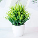 GobekUsa Artificial Mini Plant Bonsai Greening Potted Desktop Simulation Green Plant