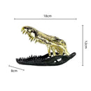 GobekUsa Golden Dinosaur Bone Crocodile Skull Decor for Stylish Home Decor