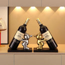 GobekUsa Bear Wine Rack Cup Holder for Home Bar, Kitchen Storage & Decor