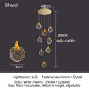 GobekUsa Crystal LED Chandelier for Modern Living Room Decor