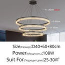 GobekUsa Acrylic Circle Chandelier Pendant Lights - Modern Indoor Lighting Decor for Living Room