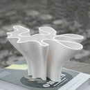 GobekUsa Geometric Fold Ceramic Vase: Abstract Handicraft Sculpture for Home Decoration