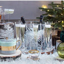 GobekUsa Glitter Flutes Clear Bubble Wine Glasses for Bar Party Wedding Cocktail