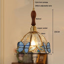 GobekUsa Butterfly Pink LED Pendant Lamp Walnut Wood Glass Nordic Modern Home Decor