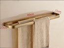 GobekUsa Antique Bronze Bathroom Accessory Set: Shelf, Towel Rack, Holder, Brush, Hanger, Hook