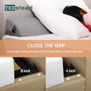GobekUsa Bed Wedge Pillow Memory Foam Mattress Gap Filler with 2 Large Side Pockets