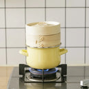 GobekUsa Enamel Stock Pot with Lid, 1.5L Multi-Purpose Cooking Pot for Kitchen Soups and Porridge