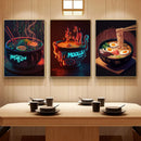 GobekUsa Japanese Food Neon Posters Canvas Painting for Home Kitchen Decor