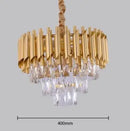 GobekUsa Black Gold Metal LED Chandelier Living Room Dining Modern Lustre Crystal Hanging Lamp