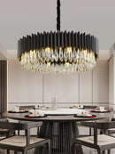 GobekUsa Black Crystal Ceiling Pendant Lights for Dining Table - Nordic Luxury Design