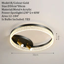 GobekUsa Gold LED Ceiling Lights Remote Control Dimmable Living Room Kitchen Lighting