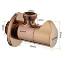 GobekUsa Brushed Gold Corner Valve Water Control for Bathroom Taps