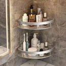 GobekUsa Aluminum Corner Shelf Organizer for Bathroom and Kitchen Storage