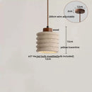 GobekUsa LED Hanging Lamp: Yellow Travertine Japanese Style Pendant Light for Home Decoration