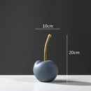 GobekUsa Blue Resin Apple Ornaments - Lucky Fruit Sculpture for Home Decoration
