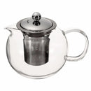 GobekUsa Glass Teapot with Stainless Steel Infuser, Clear Borosilicate, Heat Resistant, Flower Tea Pot