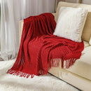 GobekUsa Cozy Knitted Sofa Blanket - Winter Home Office Nap Comfort