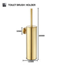 GobekUsa Brushed Gold Bathroom Set: Towel Bar, Toilet Paper Holder, Hook - Wall Mount Kit