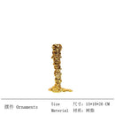 GobekUsa Golden Candlestick Holder Resin Plated Melt Shape for Wedding & Home Decor