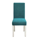 GobekUsa Blue Quilted Chair Cover Slipcover Stretch Elastic Chair Protector for Banquet