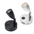 GobekUsa 12V LED Spotlight with USB Charger for Camper Van Trailer Bed Reading Light