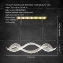 GobekUsa Crystal Chandelier: Modern Light Luxury Dining Lamp for Designer Villa and Bar