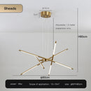 GobekUsa Black LED Ceiling Chandelier for Nordic Modern Home Decor