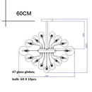 GobekUsa Glass Ball Ceiling Chandelier for Living Room Dining Bedroom - Nordic Air Bubble Pendant Light
