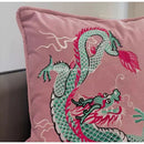 GobekUsa Dragon Velvet Pillow Cover 48x48 Pink Outdoor Decor for Couch Bed