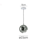 GobekUsa Gold Chrome Ball Pendant LED Light for Kitchen, Bedroom, Dining Room