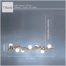 GobekUsa Caterpillar Metal Ball Chandelier: Modern Creative Long Bar Pendant Light for Kitchen Dining Room