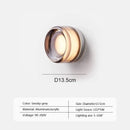 GobekUsa Amber Jelly LED Wall Sconce Light for Bedside Room Decor, Smoke Grey