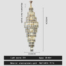 GobekUsa Crystal Loft Pendant Light: Sleek Spiral Staircase Chandelier