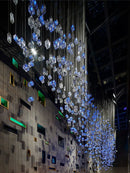 GobekUsa Crystal Cube Pendant Light: Modern Designer Chandelier for Home & Hotel Settings