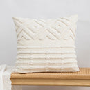 GobekUsa Geometric Tufted Cotton Canvas Embroidered Pillow Covers for Home Decor