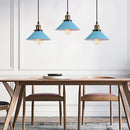 GobekUsa Blue Nordic Pendant Lights E27 Modern Hanging Lamps for Living Dining Kitchen