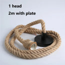 GobekUsa Hemp Rope Pendant Lights Retro Loft Industrial Hanging Lamp for Living Room Home Decor