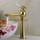 GobekUsa Gold Basin Faucet with Ceramic Mixer Tap - Bathroom Torneiras Para Banheiro