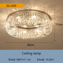 GobekUsa Golden LED Crystal Round Ceiling Lamp