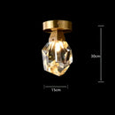 GobekUsa Diamond Crystal Brass LED Pendant Light Gold Luxury Hanglamp