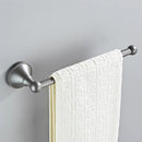 GobekUsa Gray Bathroom Accessories Set: Towel Rack, Toilet Brush Holder, Shelf, Soap Dish