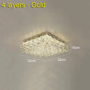 GobekUsa Crystal Ceiling Lamp: Modern Minimalist Indoor LED Lighting for Living Room, Dining & Bedroom