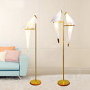 GobekUsa Gold Origami Bird Floor Lamp: Modern Home Decor and Reading Light