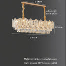 GobekUsa Gold Glass Dining Table Lamp | Modern Round Crystal Hanging Pendant Lights