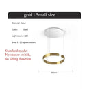 Modern Ring LED Pendant Light in Black or White