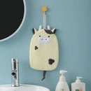 GobekUsa Cartoon Embroidery Hanging Hand Towel - Soft, Absorbent, Quick Dry Towel