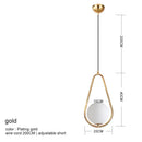 GobekUsa Glass Ball Pendant Lamp: Elegant Dining Room Light Fixture, Gold Finish