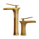 GobekUsa Antique Bronze Waterfall Bathroom Faucet with Hot & Cold Mixer Tap