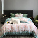 GobekUsa Eucalyptus Lyocell Flowers Duvet Set with Sheet & Pillowcases