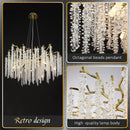 GobekUsa Crystal Metal Chandelier: Elegant Luxury Hanging Lamp for Home Hotel Decor